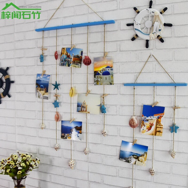 新.照片墙夹子一面墙p创r意个性麻绳夹子相框墙韩式儿童房悬挂装