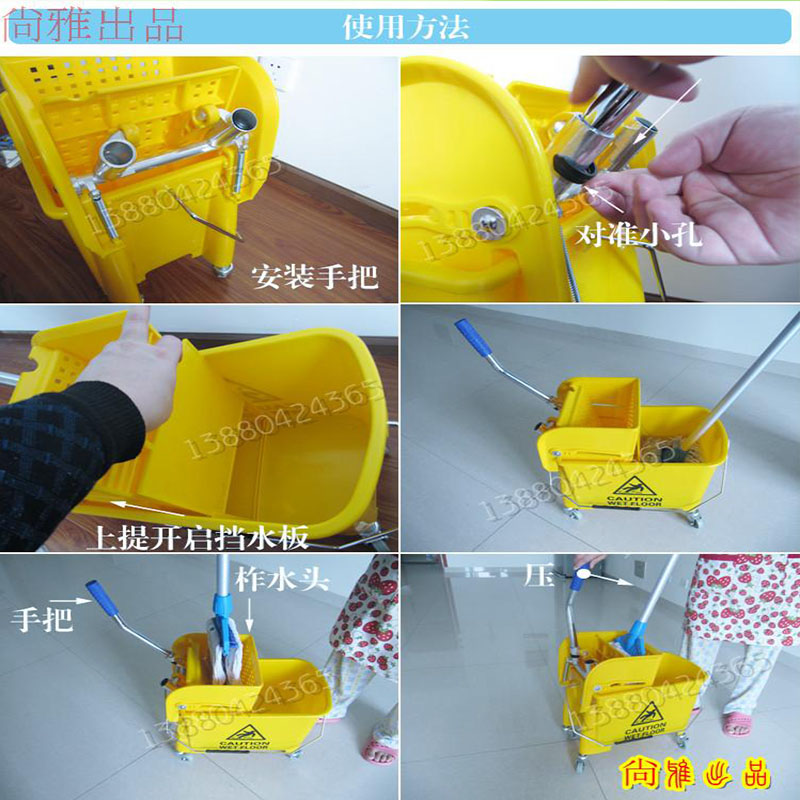 家用商用清洁桶榨水车挤水车挤水桶脱水桶墩布桶拖把桶拖布车饭店