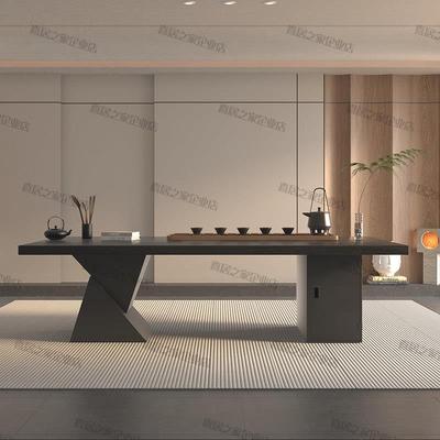 现代创意桌脚底座阳台闲谈茶桌腿支架碳素钢大理石大板桌子腿定制