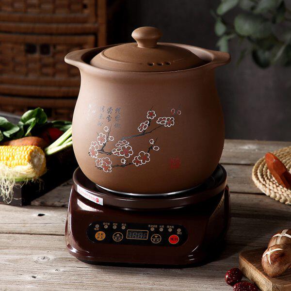 紫砂电砂锅多功能学生锅家用煲汤锅全自动电煮锅分体蒸饭锅火锅