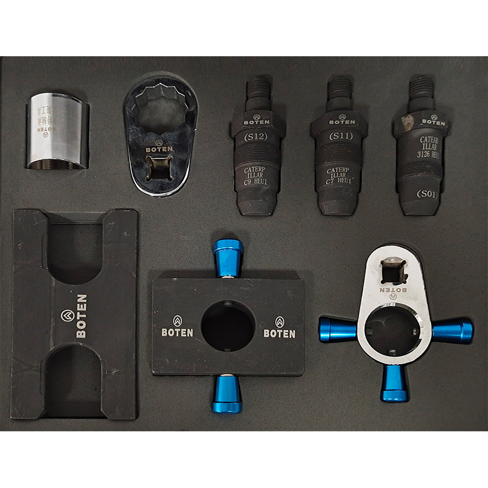 适用卡特C7C9中压共轨拆装分解工具油嘴适配器开启压力测试