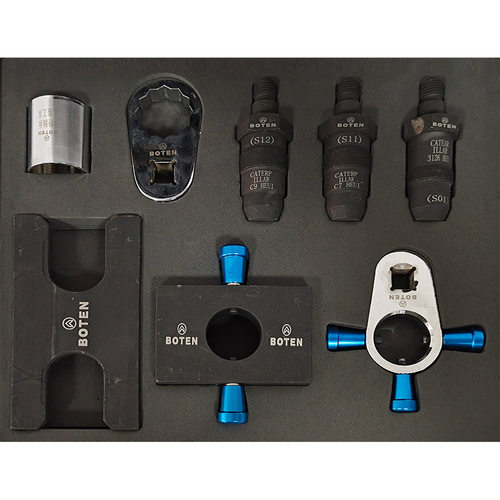 适用卡特C7C9中压共轨拆装分解工具油嘴适配器开启压力测试