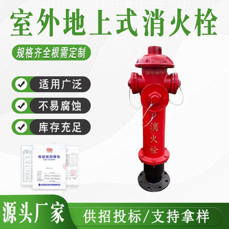 室外地上消火栓防SS100/65-1.6自泄式消防设备防冻防撞供水设备