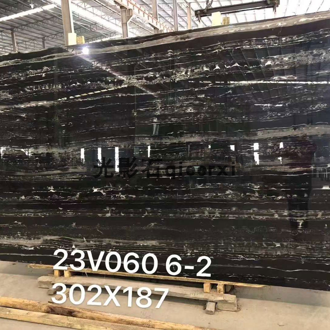银白龙大理石浴室柜背景墙洗手池台面板天然大理石天然石材图片
