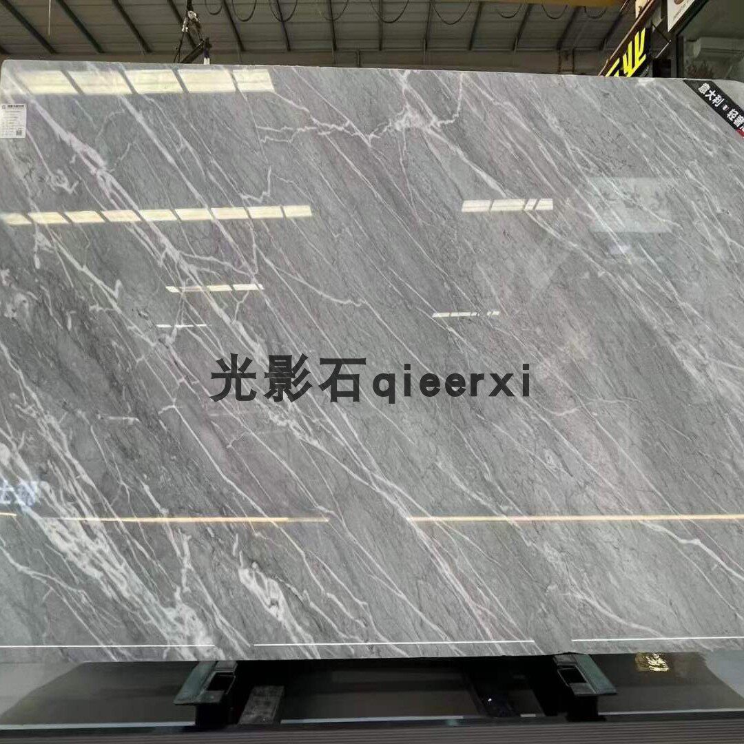 喜马啦雅灰大理石楼梯石材踏步背天然大理石