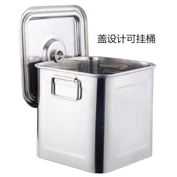 厂家直面供30不锈钢4米桶四方汤桶带家用米盖缸30斤50HT-66668G粉