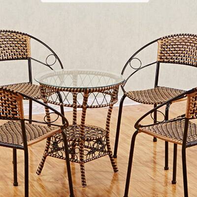 小藤椅儿靠背椅童单人椅用休闲竹椅MRB家藤编椅手工编子织椅藤椅