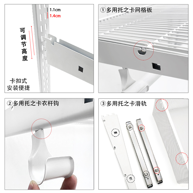 步入式金属衣柜开放式衣帽间w定制砌墙衣橱小户型储物间挂衣间设