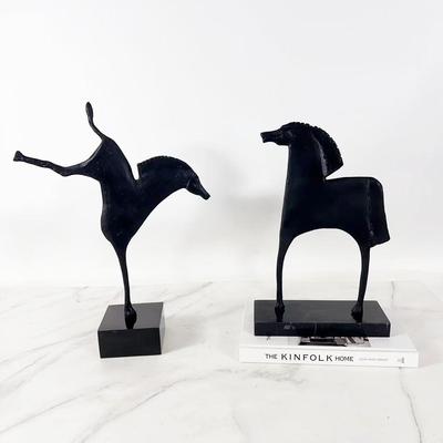 新中式低意铸铁软抽象摆件头鹿样板房创玄2580关客厅书房装饰品摆