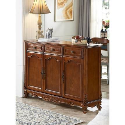 实ZH-10105木间厅柜美式储隔鞋柜欧式入户门柜厅物柜家用断屏风玄