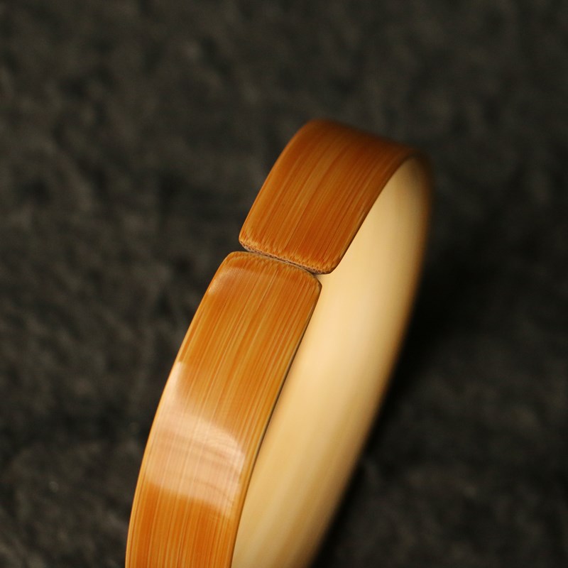 精品纯手工精磨天然十几年红皮老玉竹文玩手镯配饰竹制手链手环圈