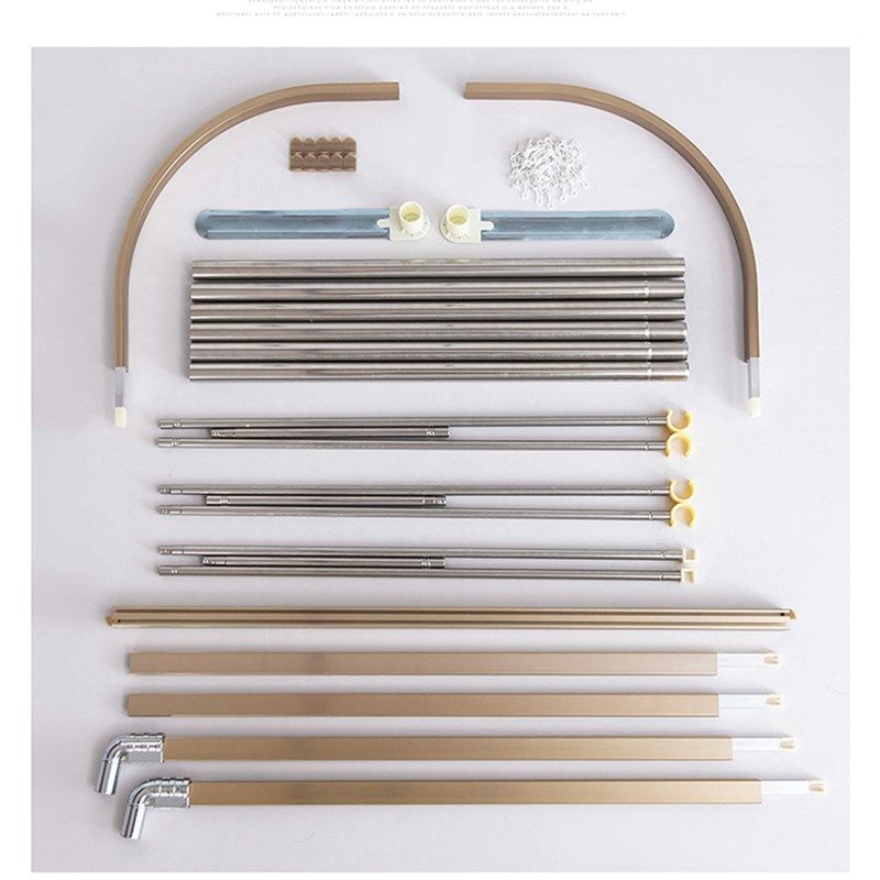 单独单卖U型导轨式支架支撑杆子蚊帐配件落地轨道家用