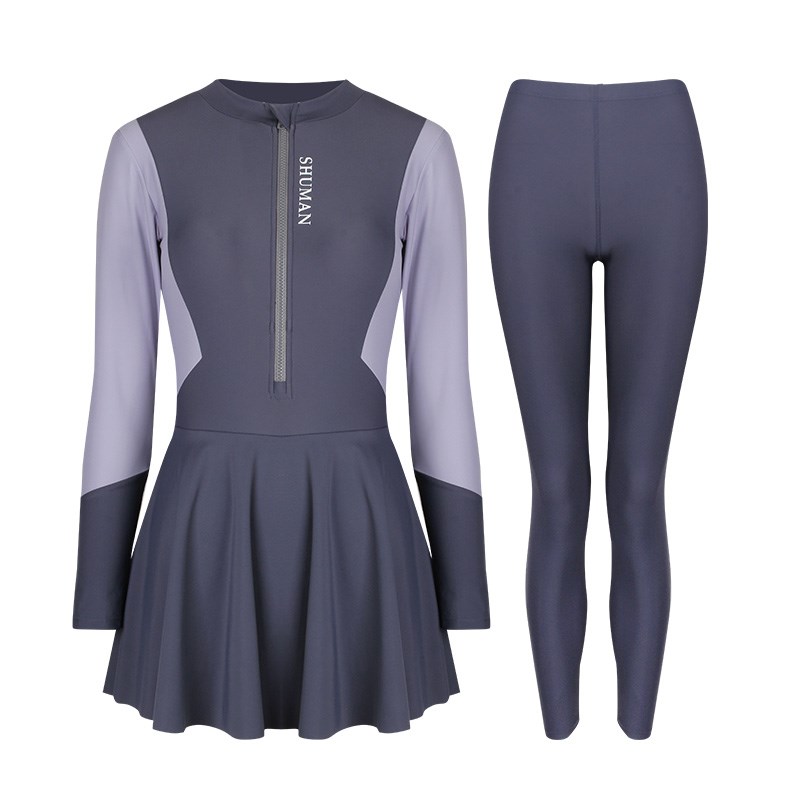 泳衣女长袖长裤2024新款爆款冲浪服防嗮连体裙潜水服高级感加大码