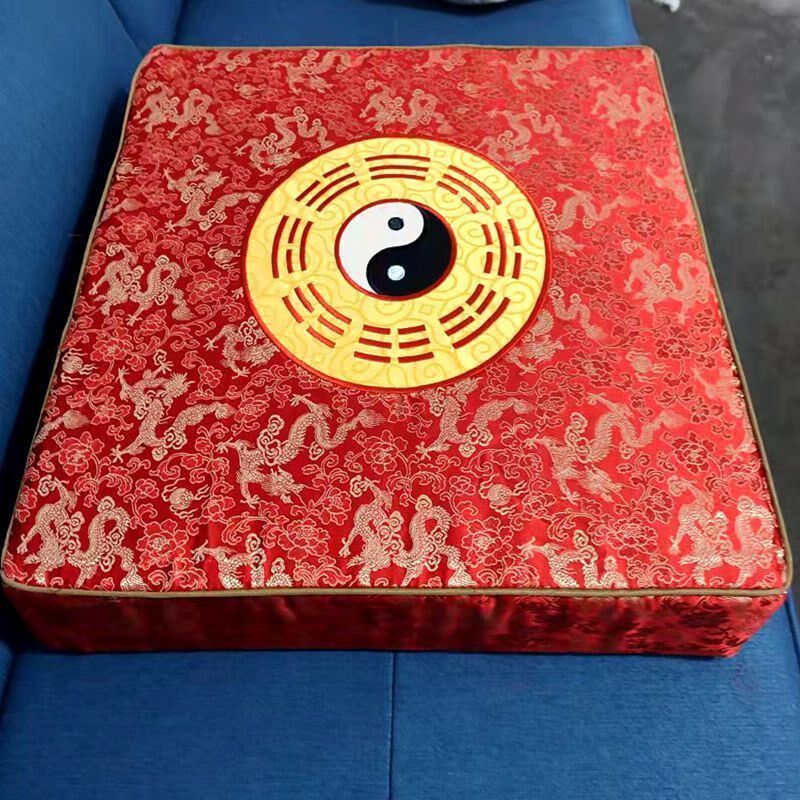太极图蒲团拜垫方形跪拜磕头垫A子打坐家用方禅修防滑加厚八卦坐