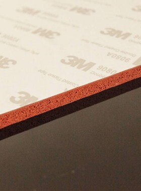 自粘式 背胶硅胶发泡板 u硅胶发泡垫 红色发泡胶板条 高温密封板