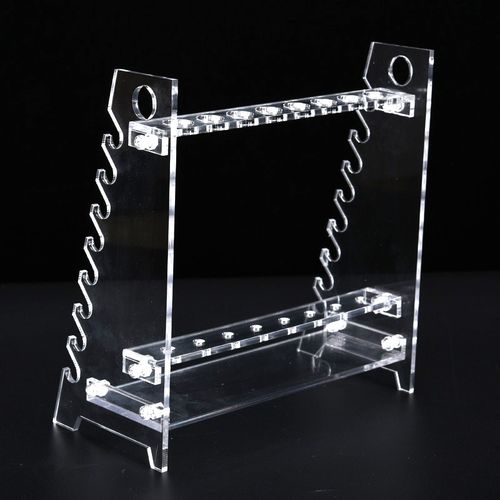 移液管架 有机玻璃多功能圆盘梯形管架吸管架沥干架 胖肚吸管架