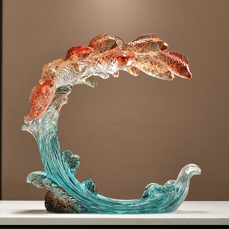 年年有余锦鲤鱼红酒架酒柜装饰品摆件家用客厅家居餐边柜高级摆设