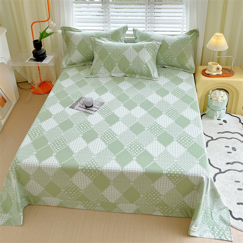 纯棉老粗布床单单件夏季加厚100全棉单人双人学生宿舍被单三件套