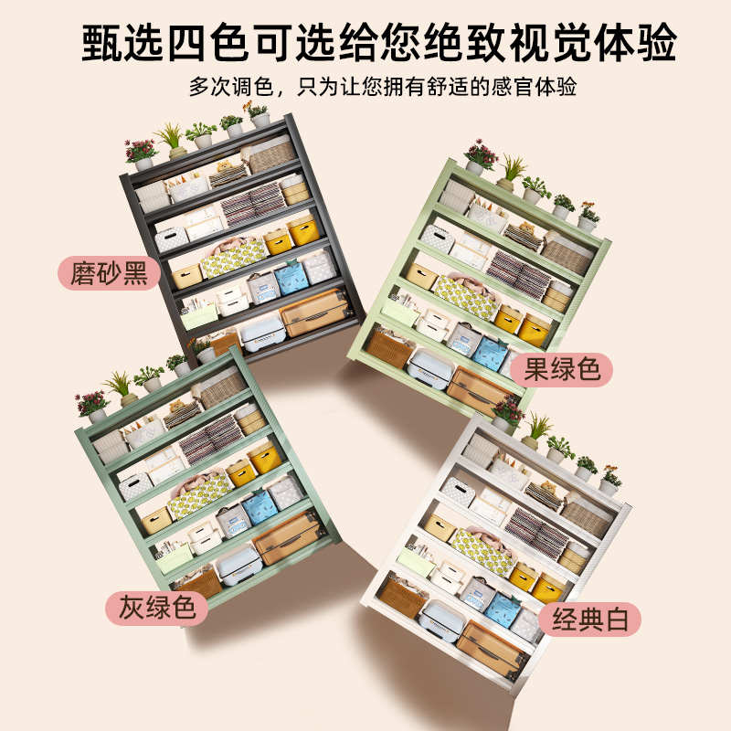家用彩色货架多层落地置物架储物室阳台杂物钢制收纳架超市展示架