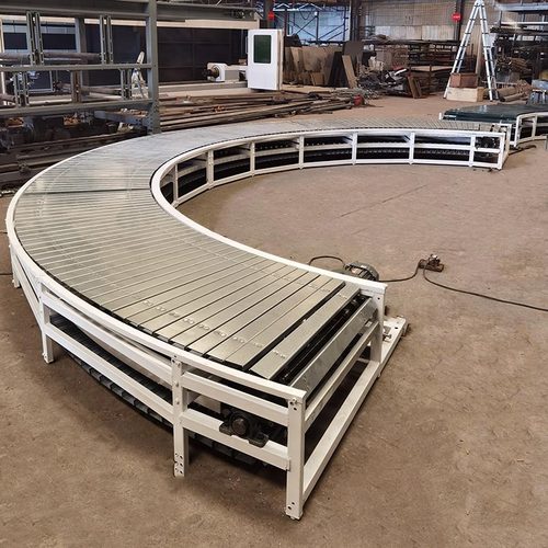 定制链板转弯机 冰箱洗衣机传送带 重型折弯链板输送机  速度可调