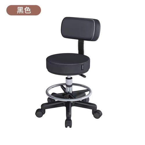 跨境爆款前台酒吧椅子靠背实验室流水线圆凳美甲凳旋转理发椅升降