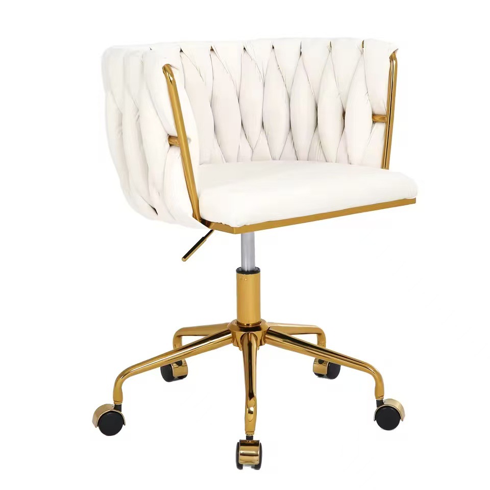 轻奢化妆椅女生卧室梳妆台椅子靠背书桌电脑椅美甲椅家用化妆凳子