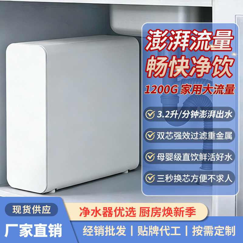 家用净水器1200G无桶大流量ro反渗透纯水机厨房零陈水直饮净水机