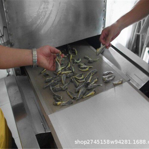 连续式松子微波烘烤熟化设备核桃仁微波烘烤杀菌设备生产线