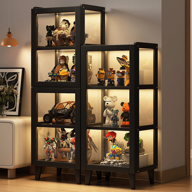 手办乐高展示柜家用防尘亚克力透明模型玩具盲盒收纳陈列柜摆件架