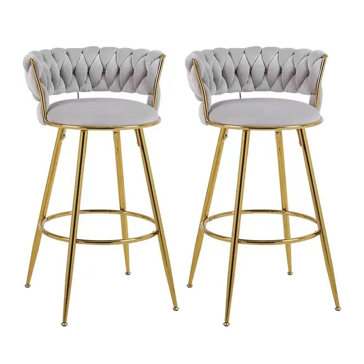 吧台椅旋转家用轻奢前台收银高脚凳现代简约酒吧椅子