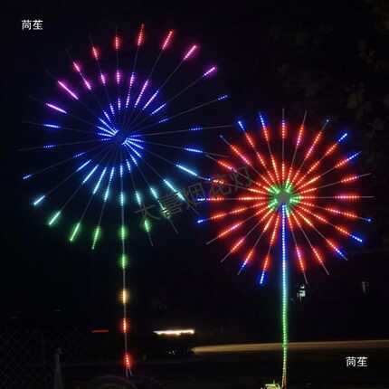 2025新款动感编程24头200图案户外夜市led七彩变色礼花灯新款