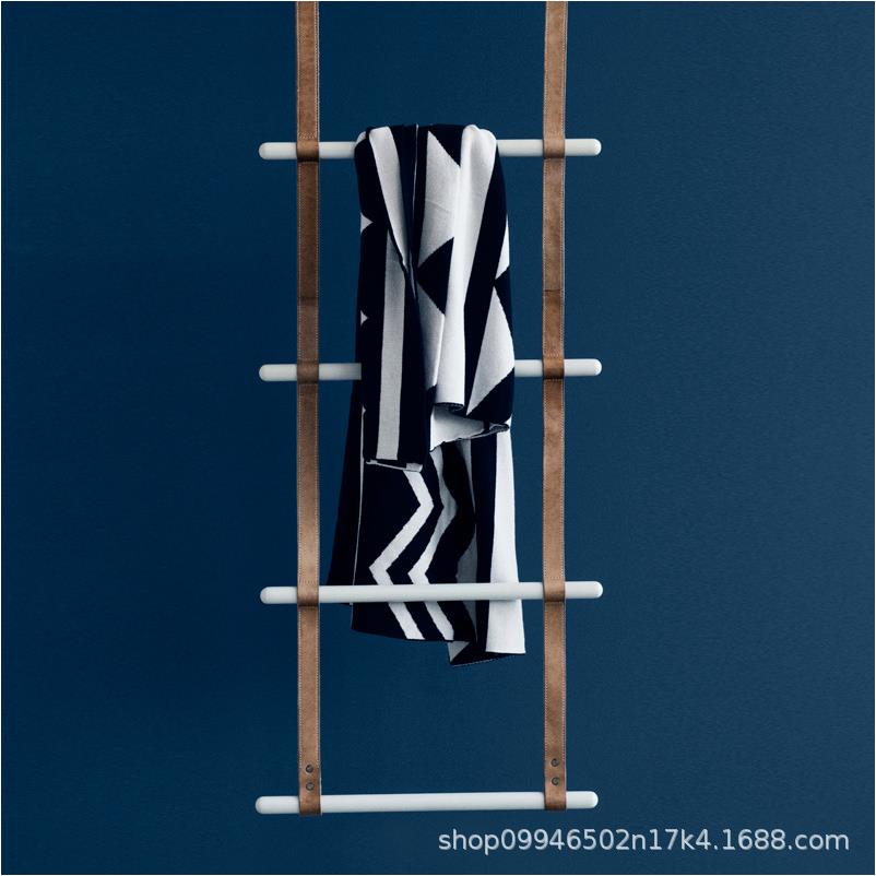 北欧阶梯毛巾架现代简约家用浴室洗漱间墙面装饰置物架创意挂钩