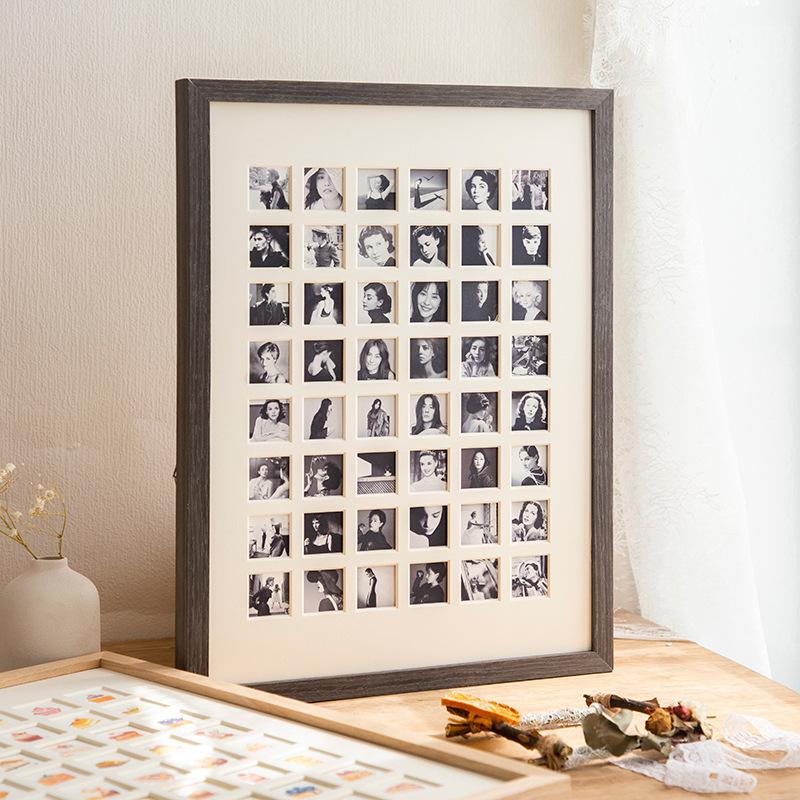 相框格48/100宫照片diy纪念框画框礼物爱情儿童实木情侣墙洗做成