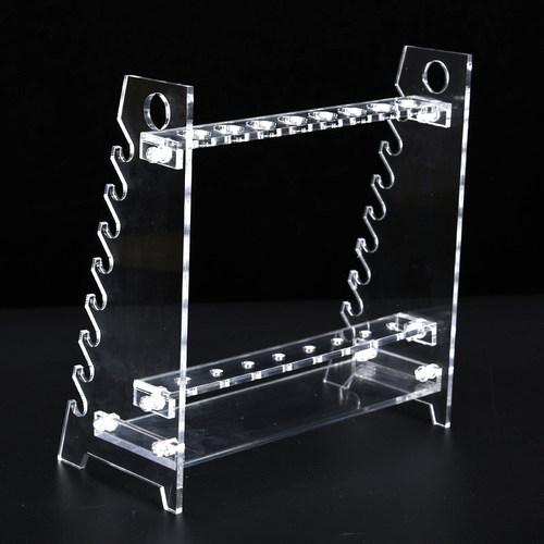 移液管架 有机玻璃多功能圆盘梯形管架吸管架沥干架 胖肚吸管架