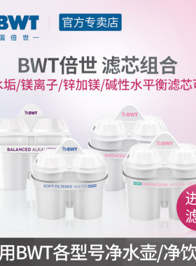 bwt滤芯去水垢镁离子锌加镁碱性水平衡倍世过滤净水壶滤芯