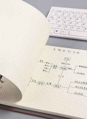 A4横版六孔笔记本子活页夹子大学生简约ins风商务记事本