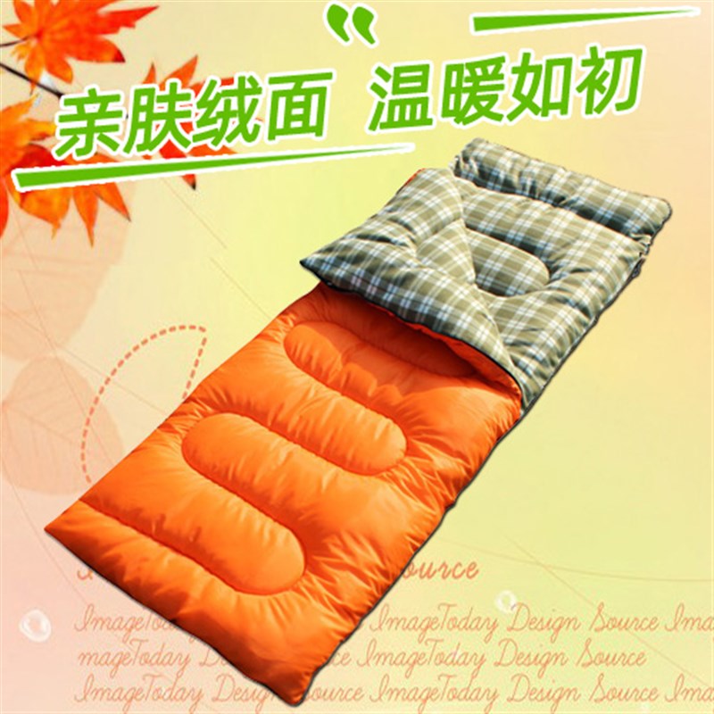 成人睡袋大人户外秋冬季加厚室内防寒保暖单人加绒露营旅行便携式