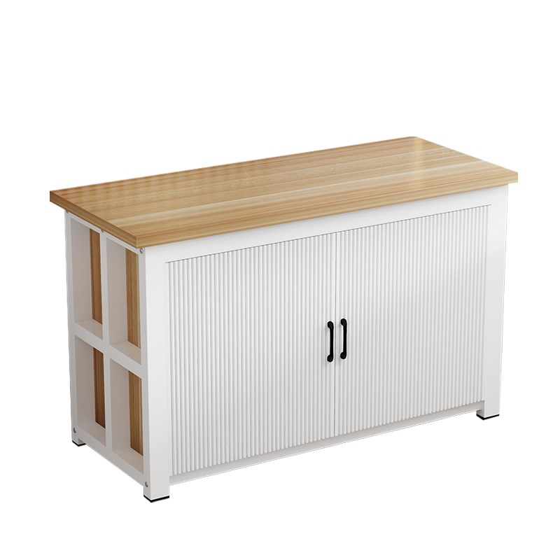 实木鱼缸底柜水族箱储物柜家用中小型铁艺带门鱼缸架置Z物柜收纳