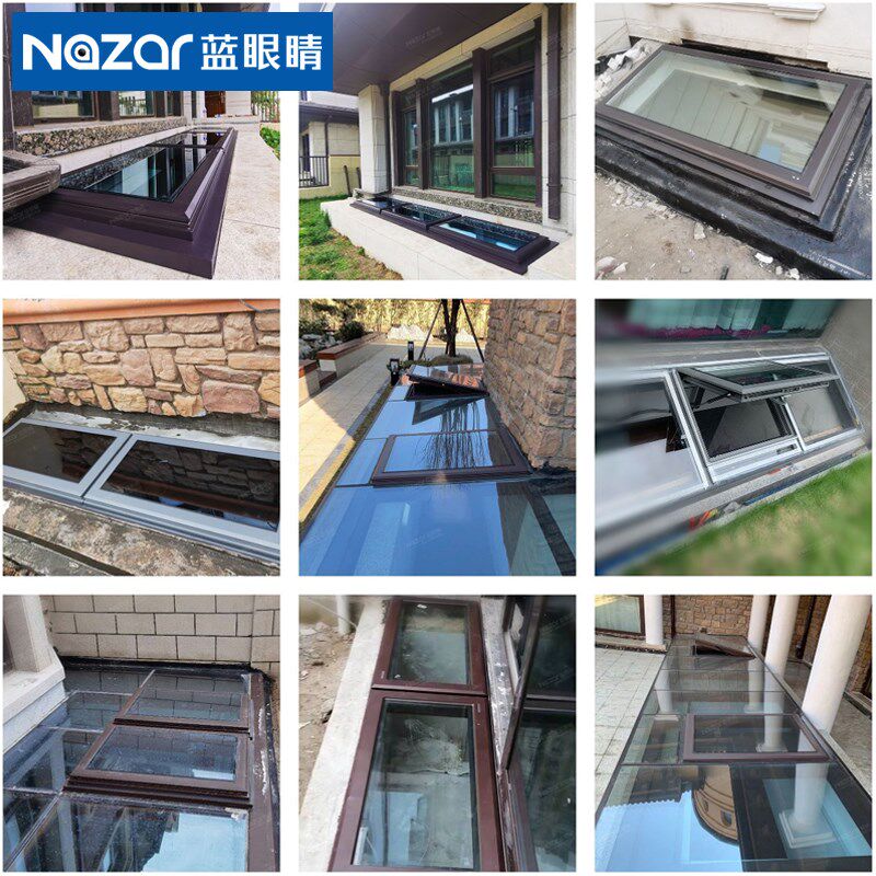 钢结构阳光房平移天窗 别墅下沉院地下室采光井铝合金玻璃房盖