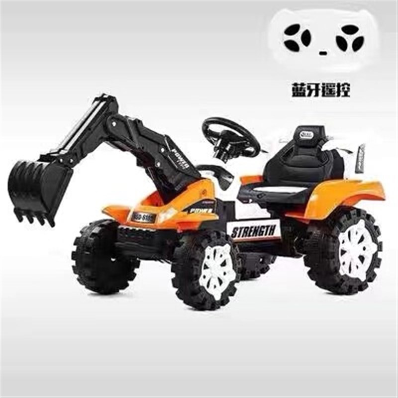 儿童挖掘机男孩四轮充电超大挖土机电动可坐车全自动玩越野宝宝
