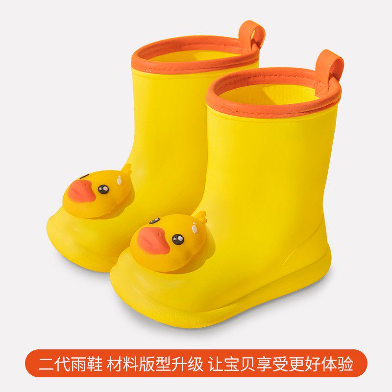 新款儿童雨鞋高筒男童轻便卡通小童女宝宝防滑水鞋幼儿园胶鞋雨靴