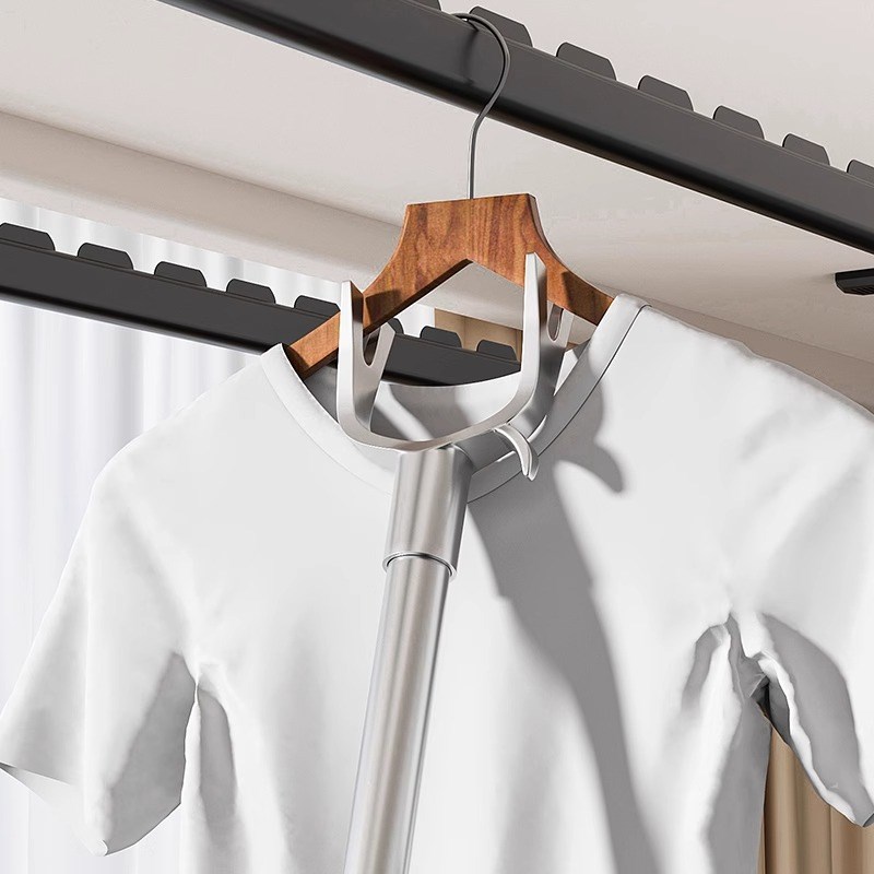 撑衣杆家用晾衣杆可伸缩加长款衣叉丫不锈钢晒衣杆阳台挑挂凉衣捍