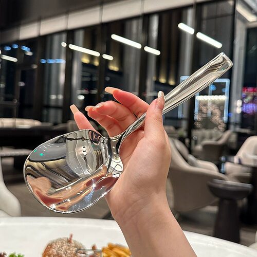 【欧洲高货分餐勺】316不锈钢勺子公用勺西餐T厅酒店公勺分菜勺