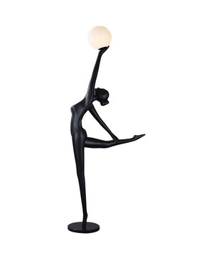 意式立雕塑抽象落地灯样板间酒店楼梯装饰舞蹈女神艺术个性大摆件