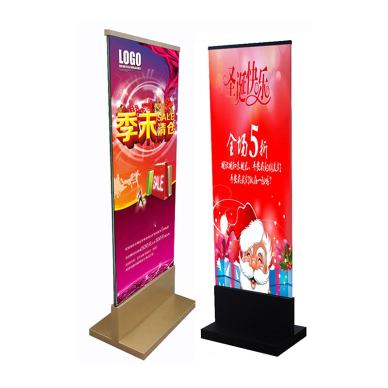 玻璃展架不锈钢水牌广告展示牌丽屏展架立L式门型展架海报架子商