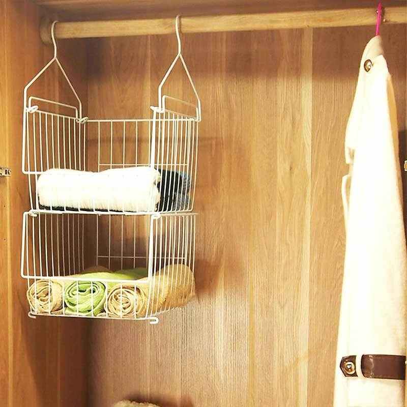 房间衣柜收纳分层隔板柜子抽屉篮衣橱推拉式整理筐衣物悬挂置物架