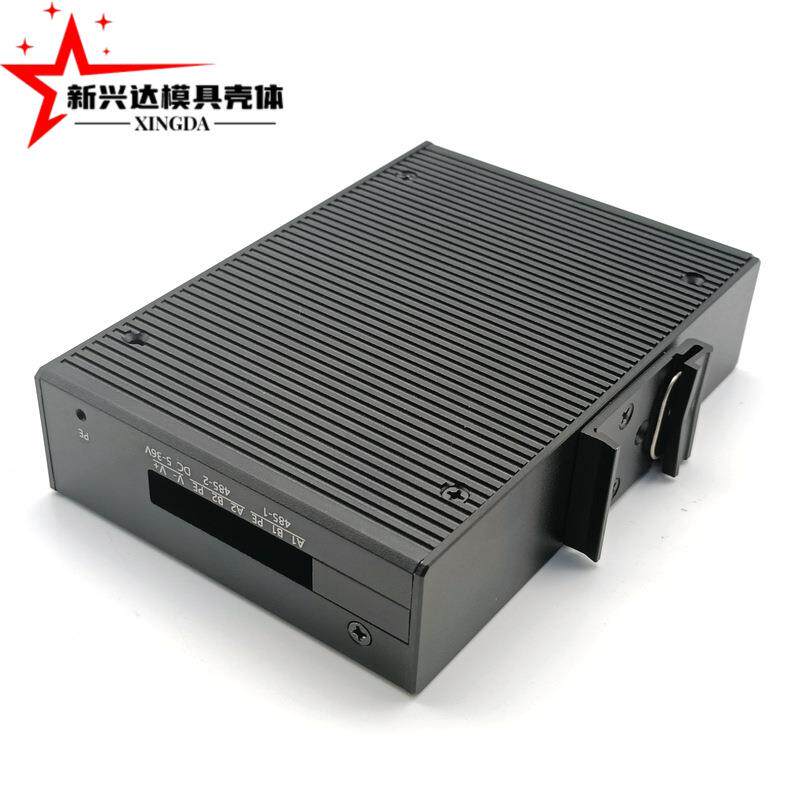 光纤收发工电器机壳1光2轨交换机外壳导式业IPI级管理型铝合金外