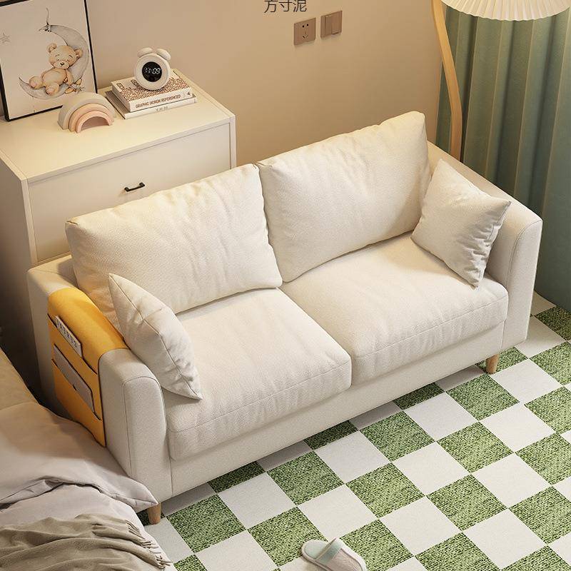 沙发红款客厅出三租房网卧室公寓双人人布艺见详情约现代简沙发小