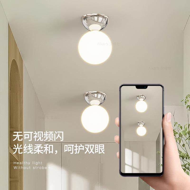 风包豪斯走廊391过灯中古式圆法球衣帽间灯简约奶油家道装阳台玄