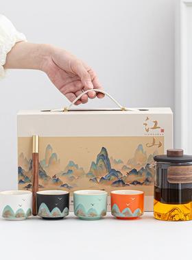 文创中风国具套装一四杯40641高颜壶值手绘茶壶茶杯茶具商茶务活